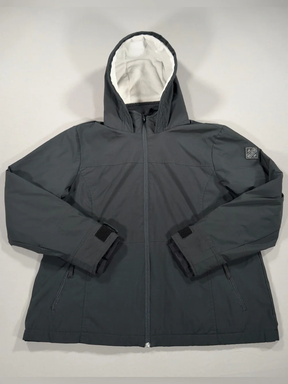 Hollister California Women's Hooded All-Weather Jacket Black Size XXL